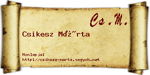 Csikesz Márta névjegykártya